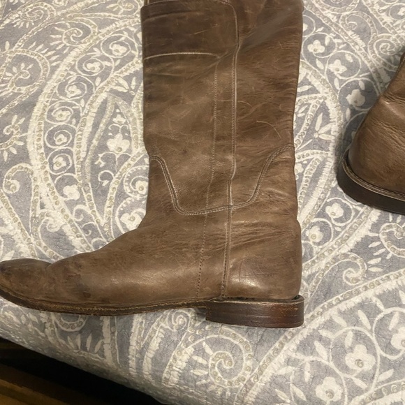 FRYE Paige Tall Riding Boots Burnished Gray 6.5 - Picture 4 of 11